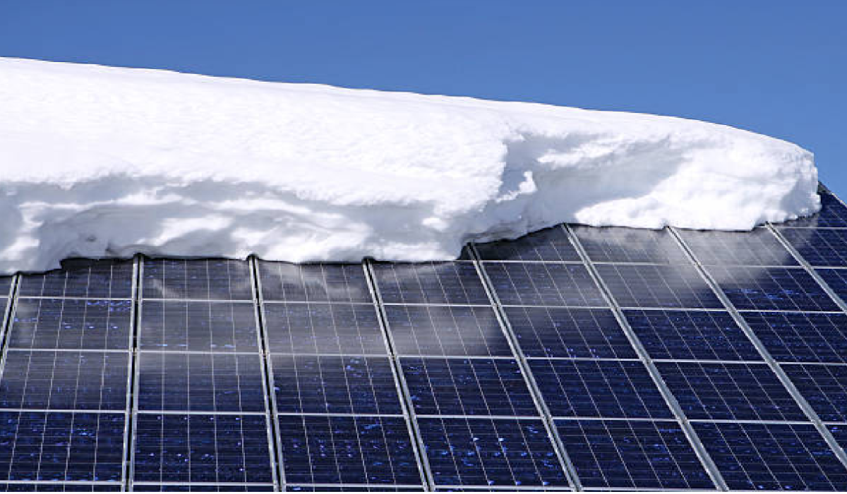 clean snow off your solar panels